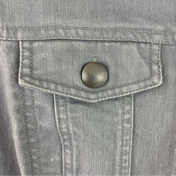 Tribal Jeans Womens Jean Jacket Denim Woven Shoulder Collar Pockets size - Picture 6 of 12